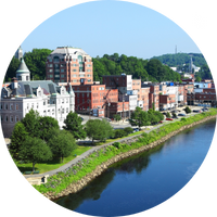 Photo of bayside town